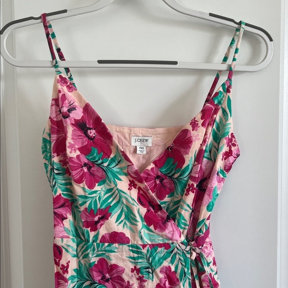 J.Crew Women's Cotton Floral Wrap Dress 00 - Picture 3 of 10